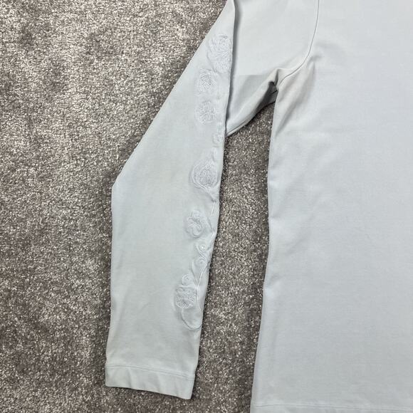 Patagonia T Shirt Womens Large Stretch Performance Floral Embroidery Hiking - Picture 3 of 14